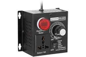 HEALL SCR Electronic Voltage Regulator 4000W 220V Single Phrase Motor Fan Speed Controller SCR Voltage Regulator