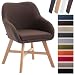 Produktbild CLP Esszimmerstuhl KEPLER mit hochwertiger Polsterung und Stoffbezug I Wartezimmerstuhl mit Armlehnen I Küchenstuhl mit stabilem Buchenholzgestell I In verschiedenen Farben erhältlich Braun, Gestellfarbe: Natura