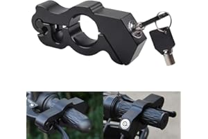 Dhqkqg Candado Moto Manillar, loqueo de Palanca de Freno, Juego de cerradura de palanca de freno y candado para casco, Grip Lock Universal, Ciclomotor o ATV en Cerradura(negro)