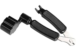 AESTUSTHERI Guitar String Winder Cutter and Bridge Pin Puller – 3-in-1 Guitar Tool – Ergonomic String Winder, Cutter & Bridge Pin Puller – Guitar Accessories for Restringing & Repair