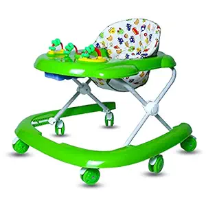 GoodLuck Baybee Galaxy Round Kids/Baby Walker with 3 Position Height Adjustable Baby Activity Walker for Babies Enjoying Play Toys & Activities Boys & Girls Age 6 Months to 2 Years (Green)