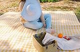 Superficie de la manta de picnic: tejido acrílico con suave, transpirable, suave y fácil de limpiar.