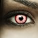 Produktbild Farbige rot weiß schwarze Kontaktlinsen Walking Zombie + Kunstblut Kapseln + Behälter von FXCONTACTS®, weich, ohne Stärke als 2er Pack - perfekt zu Halloween, Karneval, Fasching oder Fasnacht