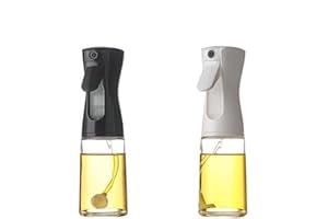 AURMOO 2 Piezas Pulverizador de Aceite, Botella de Pulverizador de Aceite de 200 ml, Spray Aceite para Freidora, Spray Pulverizadors para Cocinar.