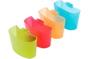 MISUVRSE 4 supporti portatili da appendere per bustine di tè pomeridiano, semplice supporto per biscotti mantiene il tavolo pulito per pennarelli per tazze da appendere porta bustine di tè colori caramella 4 x