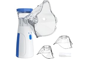 NAVESO Nebulisateur Inhalateur Pour Enfants et Adultes, Aerosol Rechargeable USB avec, Inhalateur Nez Vapeur Portable avec Embout Buccal et Masque,Silencieux pour des Maladies Respiratoires Efficaces