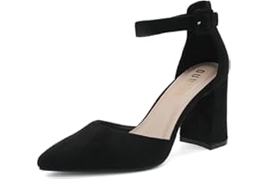 DUUCUB Low Heels Schuhe Frauen Hochzeit Knöchelriemen Kleid Geschlossene Zehe Pumps Damen