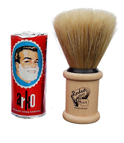 Arko Shaving Soap Stick & Boar Bristle 100% Hand Shaving Brush