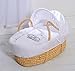 Dogs Palm Baby Moses Basket And Natural Rocking Stand