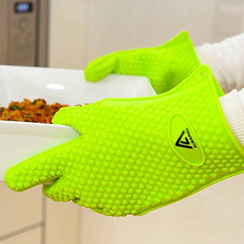ALBARGO – allround Kochhandschuhe | hitzebeständige Handschuhe Topflappen Topf-Untersetzer Gloves Grillhandschuhe Ofenhandschuhe Topfhandschuhe Hitzeschutzhandschuhe Backhandschuhe Fingerhandschuhe - 5
