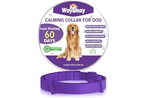 Woyamay Collare Calmante per Cani, Collare Calmo per Cani Regolabile, Naturale Collari Calmante per Cani Anti-Ansia, Collare per Cani Feromoni 60 Giorni per Cani di Tutte Le Taglie, Violet