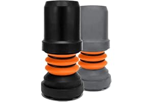 FLEXYFOOT LTD Flexyfoot Shock Absorbing Crutch Ferrule – All Sizes and Colours Available Here - Improves Grip, Improves Safety, Improves Comfort – Black – 19mm
