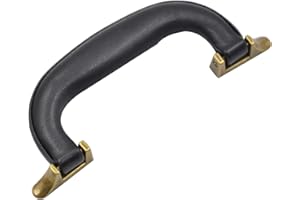 ChenXi Shop 1 Pieces PU Leather Handle for Guitar Musical Box Handbags Gift Boxes Wine Boxes Luggage Toolbox Trolley Instrument Case Black Bronze