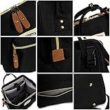 Wide Open Designer Baby Windel Rucksack von moskka-travel Bag, Windel Tasche w/kinderwagenhalter, Wickelunterlage & Isolierte Tasche Für Mom & Dad – Schwarz - 5