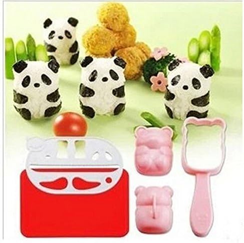 TMODD 3D Rice Ball Mold Mould With Nori Punch Sushi PANDA Shap