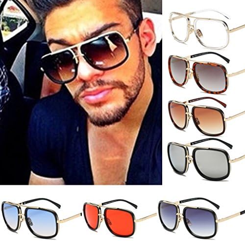 Clearance Sale!OverDose Unisex Men Women Fashion Quadrate Metal Frame Brand Classic Sunglasses(#3)