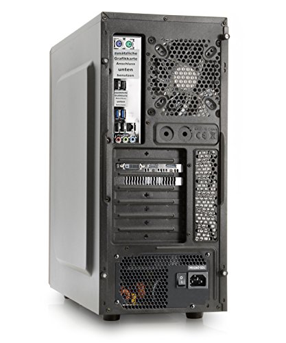 Gaming PC CSL Speed 4874 – Leiser Gamer PC mit Intel Core i7-7700 4x 3600MHz, 16GB DDR4 RAM, 240GB SSD, 1000GB HDD, GeForce GTX 1060, DVD, USB 3.1, ohne Betriebssystem - 4