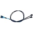 DiliVing SlimSAS 8X to 2*MiniSAS HD 4X,SFF-8654 74Pin to 2*SFF-8643 36Pin Cable 80cm(Broadcom MPN 05-60002-00)