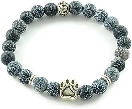 Bracelet 'DogLove' with a cute paw |Natural Stone | Gemstone | Pearl | Energy | Dog Jewelry
