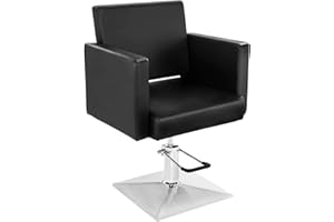 PHYSA WELLNESS & LIFESTYLE Physa Sillón De Peluquería Physa Bedford Black (Fabricada En Acero y Piel Sintética, Altura Asiento: 48-59 cm, Color Negro)