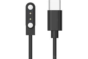 Tobfit USB C universell laddare för smartklockor, 2-stiftsenheter 4 mm magnetisk kabel för smartklockor universell (100 cm)