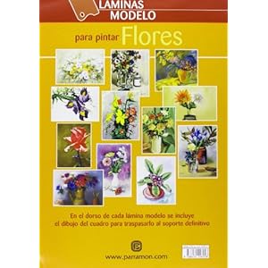 Flores : 12 modelos diferentes para pintar (Láminas modelo para pintar)