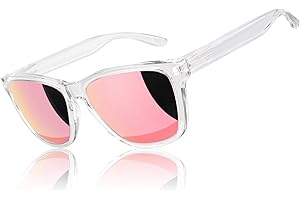 LINVO Sunglasses Mens Womens Polarised Fashion Mirror Sun Glasses Square Shades UV Protection