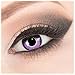 Produktbild Farbige lila purple Crazy Fun Kontaktlinsen 1 Paar 'Maniac' mit Kombilösung (60ml) + Behälter - Topqualität von 'Evil Lens' zu Fasching Karneval Halloween ohne Stärke