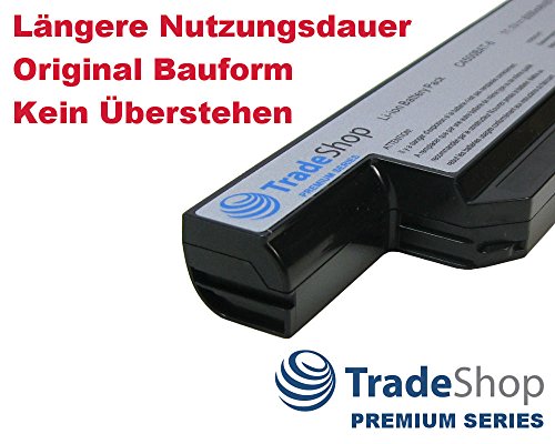 6000mAh Trade-Shop Premium Series Li-Ion Akku 10,8V/11,1V ersetzt Clevo 687C480S4P4 C4500BAT-6 6-87-C480S-4G41 6-87-C480S-4G4 6-87-E412S-4D7 6-87-W27PS-4P4 (Original Akkuform, kein Überstehen, kein Schrägstellen) - 2