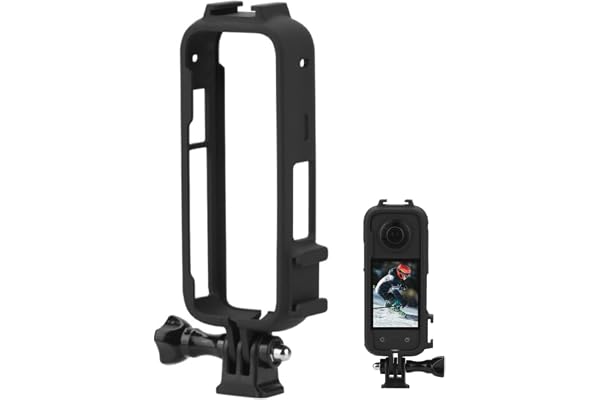 DA-Godo Protective Frame for Insta360 One X3, ABS Plastic Housing Cage with Cold Shoe Mount, Shockproof Action Camera Protective Case