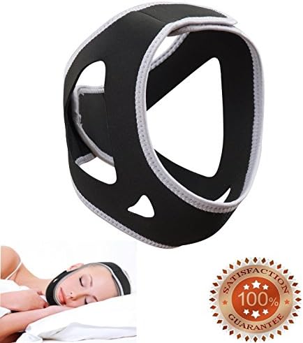YiCare Anti-Snoring Chin Strap &amp; Jaw Support Belt - Natural Sleep,Instant Relief - Adjustable Velcro - Non-Sliding Off - Comfortable,Breathable,Fabric - Stop Snoring CAPA Headband For Men &amp; Women