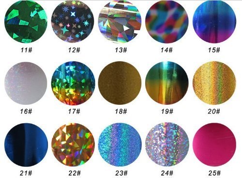 ANKKO neueste Mode 25 Farben Nail Art Transfer Folie Nail Sticker Tipp Dekoration aus Y2B - 3