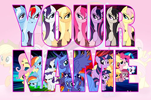 My Little Pony Personalised Wall stickers Decal Name Letters for kids Children Bedrooms and Playrooms Wall stickers Decal 3 Sizes (Small -15cm High)