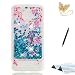 Produktbild TOUCASA Moto Z3 Play Handyhülle,Moto Z3 Play Hülle, Transparent Flüssig Bewegende Treibsand Silikon TPU,Ultra Dünn Glitzer Quicksand Kratzfestes Schutzhülle Flüssig Hülle für Moto Z3 Play(Blau)