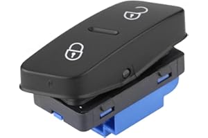 AKOZON Botón de control del interruptor de desbloqueo central de la cerradura de la puerta central para GOLF 5 / / TIGUAN/PASSAT CC/ELEKTR 1K0962125B
