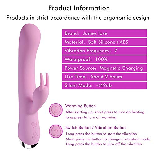 Preisvergleich Produktbild RYRYBH5234 Drahtloser Vibrationsstab Massagegerät Persönliches Massagegerät Wiederaufladbar, 7X Multi-Speed-Heizung Exzellenter Komfort