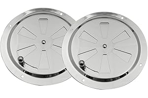 Csirnto Griglia Ventilazione Regolabile 2 Pezzi Rosetta di Ventilazione Rotonda In Acciaio Inox Griglia Aerazione Griglia Ventilazione Rotonda per Ventilazione per Bagno Cucina Garage