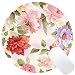 Produktbild Muccum Retro Floral Runde Mauspad Custom, Runde Mauspads Pink Rot Blau Blumen