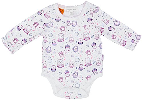 Pumpkin Patch Baby-Girls Owl Family Bodysuit, Off-White (Vanilla), 0-3 Months