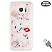 Price comparison product image Aireratze Galaxy S7 Edge case,Galaxy S7 Edge cover, Glitter Bling Liquid Clear Bumper Case Premium Soft Gel [Full Protection] Shockproof Cute Decoration Case for Samsung S7 Edge(Pink Kiss)+USB cable