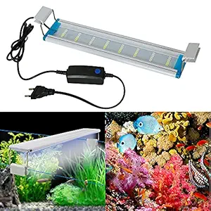 NATLIS Aquarium LED Light Decorative Lamp for Planted and Tropical Fish Tank with Extendable Brackets (28.5 cm Length, 8 W)