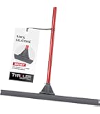 Tyroler Balai Raclette Sol Extérieur 45cm - Tête Caoutchouc 100% Naturel + Manche 140cm Pour Terrasse, Douche & Garage