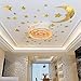 Produktbild JYSPT 3D Crystal Acrylic Stars Moon DIY Mirror Sticker Decal Art Mural Wall Sticker Home Decoration for Baby Room Bed Room Living Room (XXL)