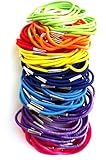 100 Coloured Thin Hair Elastics IN8710