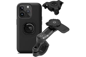 Quad Lock Kierownica Motocyklowa Uchwyt Telefonu PRO Zestaw z Amortyzatorem Drgań i iPhone 14 Pro MAG Etui
