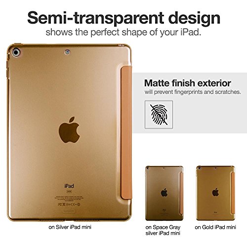 iPad Mini Hülle, ESR® Yippee Series Auto Aufwachen / Schlaf Funktion PU Ledertasche mit Durchschaubar Rückseite Abdeckung Schutzhülle für iPad mini 3/2/1 (Braun) - 7