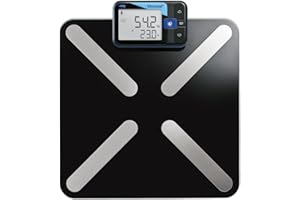 ‎VEROVAL Veroval Personenwaage, Ermittlung von Gewicht, BMI, Körperfettanteil, Muskelanteil, Kalorienbedarf, Idealgewicht, abnehmbares Display, mit Software