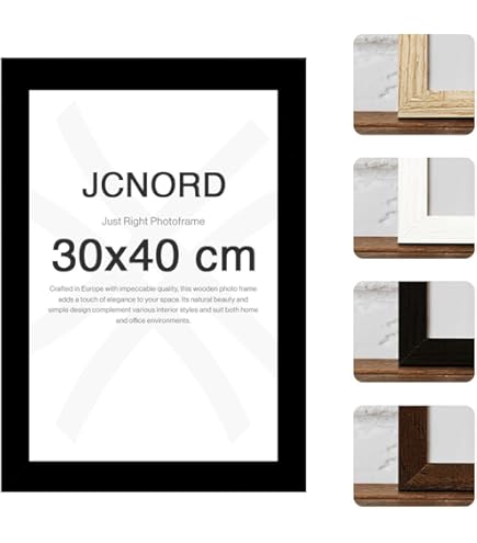 DR35 fotolijst 68x57 cm (zwart hoogglans), 35 mm breed MDF-houten frame op maat gemaakt incl. ontspiegelde anti-reflex acrylglasplaat, stabiele achterwand en hangers