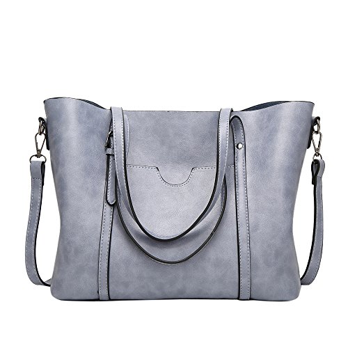 Preisvergleich Produktbild Damenhandtaschen Ronamick Mode Frauen Crossbody Tasche Schultertasche Tote Eimer Tasche Messenger Bag (Hell blau)