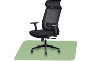 Icegrey Esteras para Sillas Protector de Piso Antideslizante Lavable Rectangular para Silla de Oficina para Pisos de Madera y Piso de Baldosas Verde Claro 160x140cm